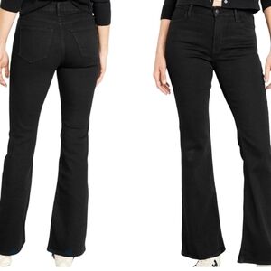 Old Navy High Rise Wow Flare Jeans Black Women Size 6 Waist 30" Inseam 32" NWT